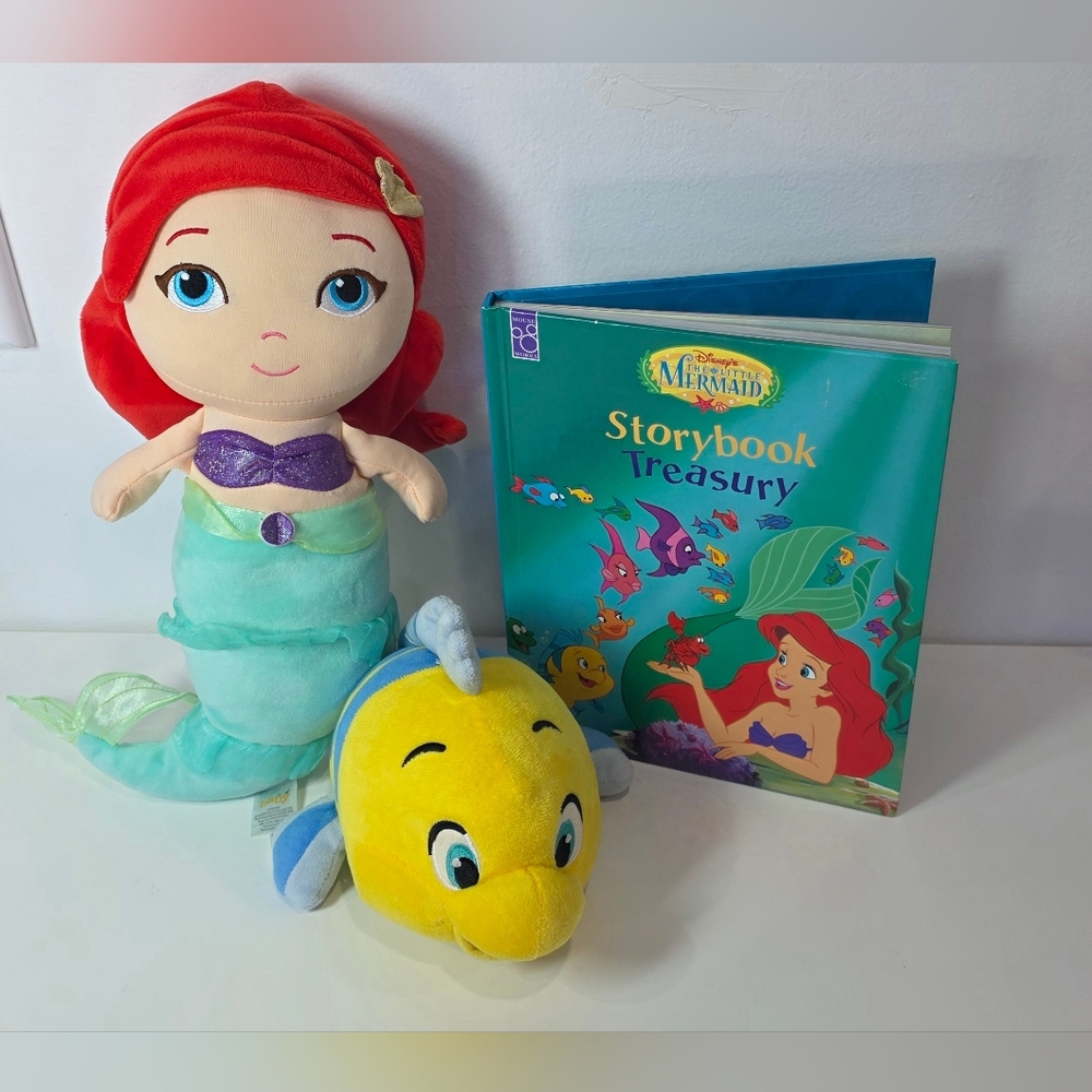 Disney's The Little Mermaid Storybook Treasury And Plushie Set
